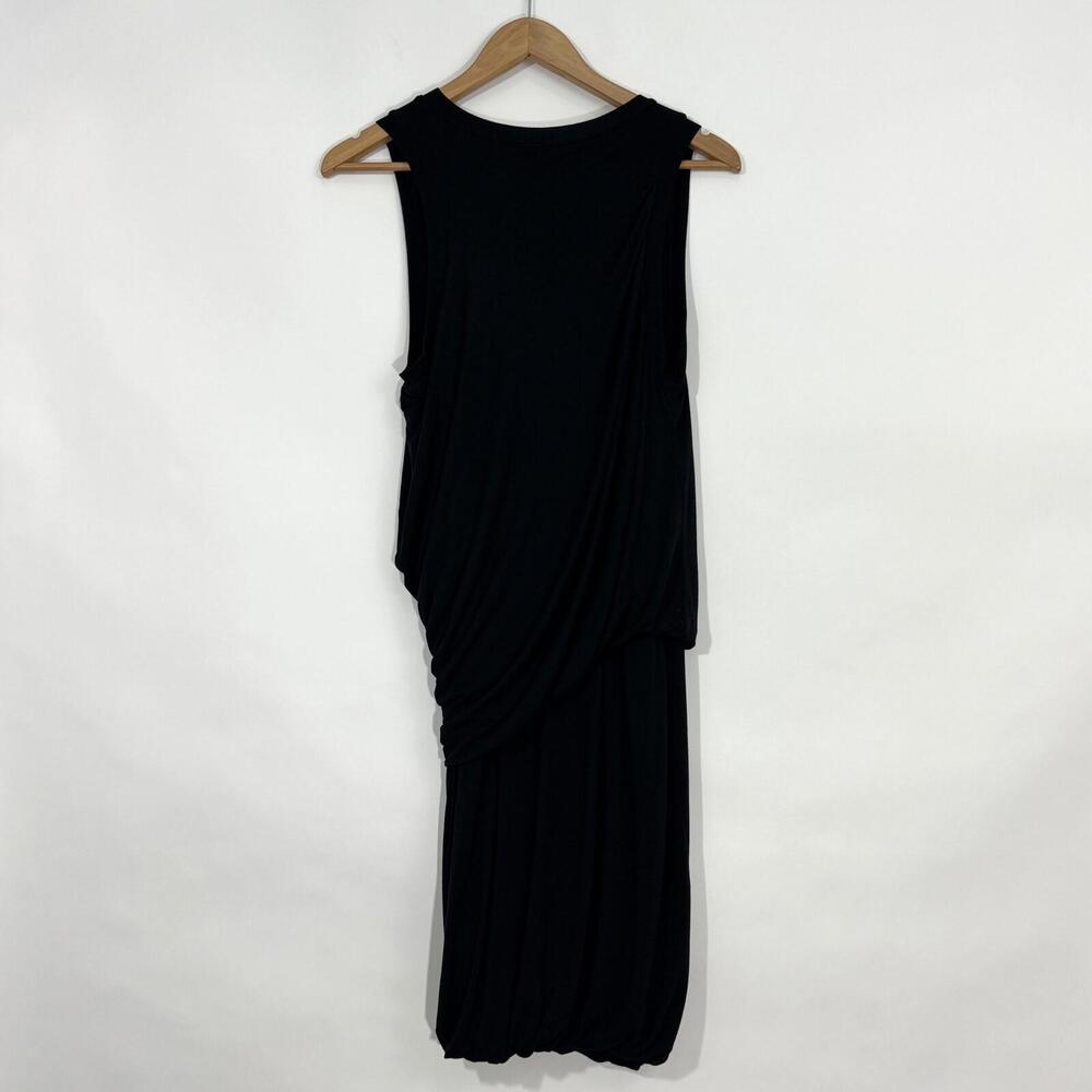 Heather by Bordeaux Women’s Size P Small Black Fitted Ruched Jersey Tank Dress - Picture 7 of 8